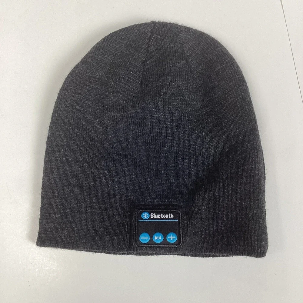 Bluetooth Music Beanie Hat Wireless Headphone Cap Handsfree Speaker Mic Untested